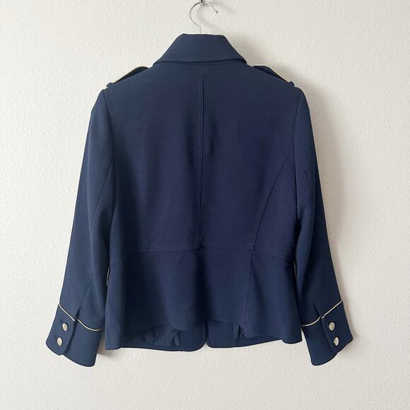 Chico’s Size 1 Navy Military Gold Button Blazer Women’s Size Medium Size 8 - Picture 10 of 15